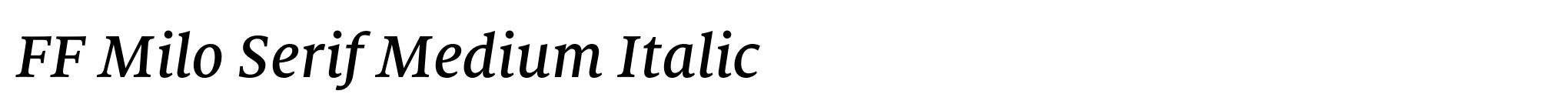 FF Milo Serif Medium Italic image